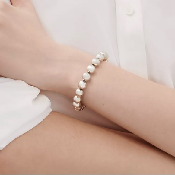 Ball Bracelet in Silver, 10 mm ✨🩶 - Picture 2 of 5